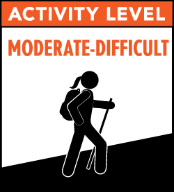 activity level moderate-difficult;