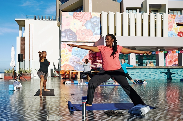 yoga at the resort